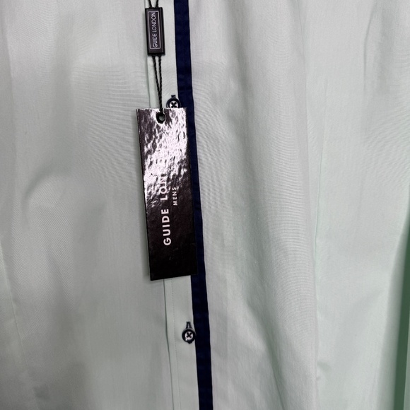 NWT Mint green Skylake Premium Slim Fit Shirt by Guide London - XL - Picture 10 of 11